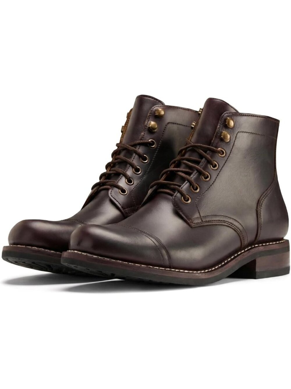 Men's Brown Casual Leather Dress Lace Up Ankle Boots Slip on Chukka Boots